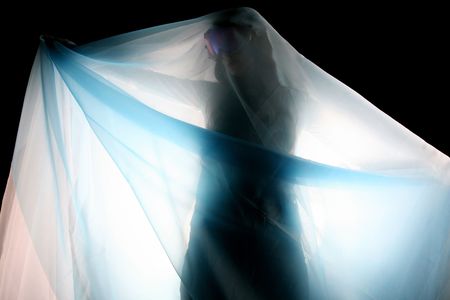 abstract alien girl figure in flueの写真素材