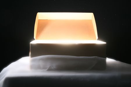 light box idea concept on blackの写真素材