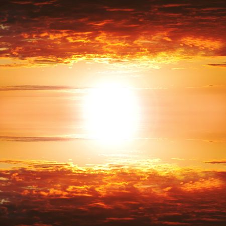 orange Sky cloudscape beautiful heaven and sun