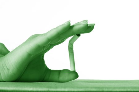 hand broke cigarette no smoke conceptの写真素材