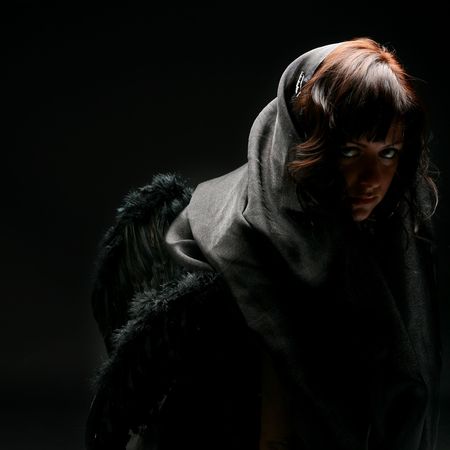 angel beautiful girl portrait closeupの写真素材
