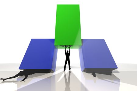 leadership 3d King Of The Hillの写真素材