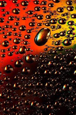 clean multicolored waterdrops macro backgroundの写真素材