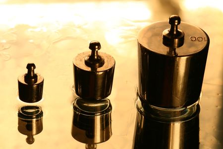 Weights calibration standard science backgroundの写真素材