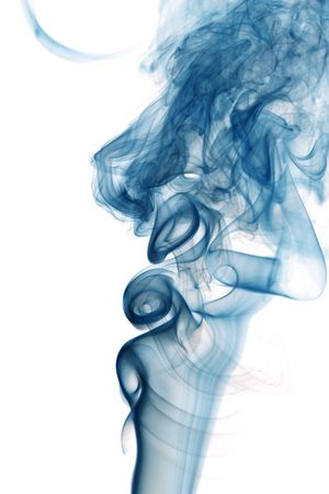 blue smoke abstract background close upの写真素材