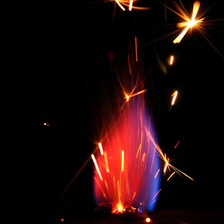holiday flame on black background