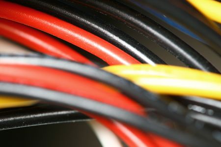 colored wire abstract macro close up