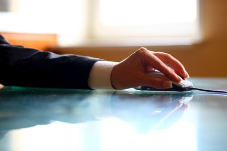 Computer mouse in hand