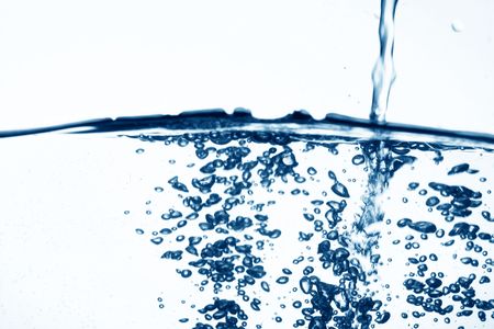 water wet  isolated on white backkground