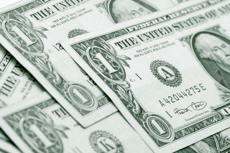 one dollar background macro close up