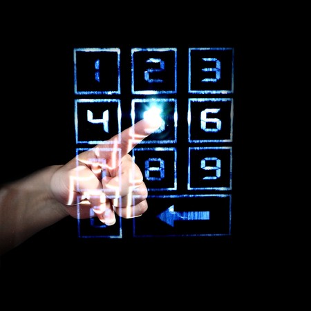 enter secret code on numpad security controlの写真素材