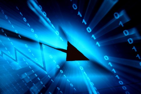 blue data space abstract financial backgroundの写真素材