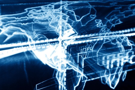 abstract glow map location info conceptの写真素材