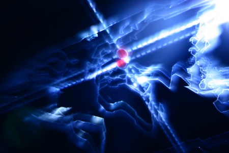 abstract glow map location info concept