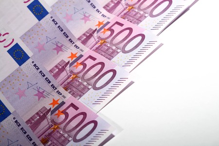 500 euro banknotes macro close upの写真素材