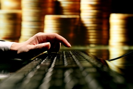 programmer have confirmation of golden deposit buy の写真素材