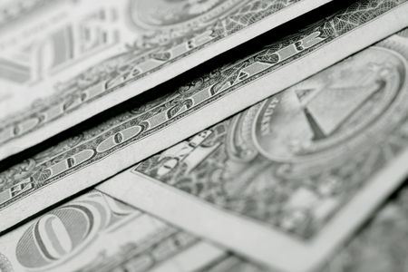 one dollar background macro close upの写真素材