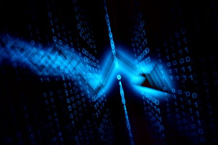 blue data space abstract financial background