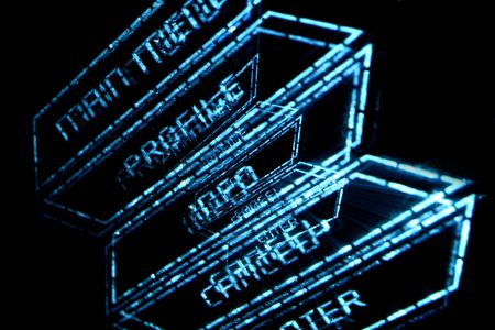 abstract main menu buttons in dark