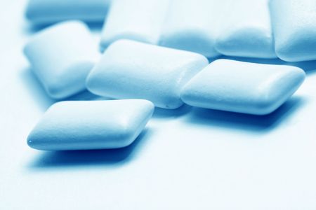 bubblegum macro close up fresh backgroundの写真素材