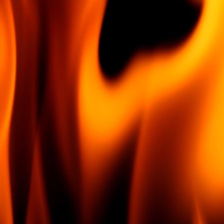 fire on black close up abstract background