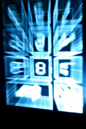 cyber numpad abstract in motion dark