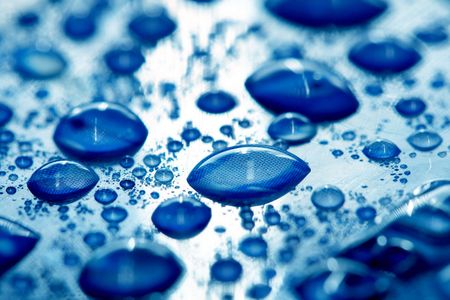 clean blue waterdrops macro background
