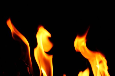 fire flame on black background