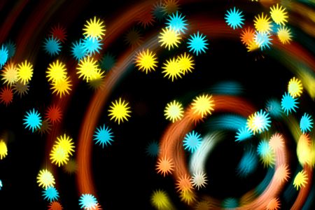 abstract disco  colored stars motion backgroundの写真素材