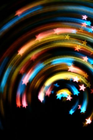 abstract disco  colored stars motion backgroundの写真素材