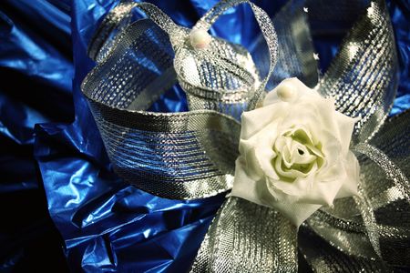 gift bow macro close upの写真素材