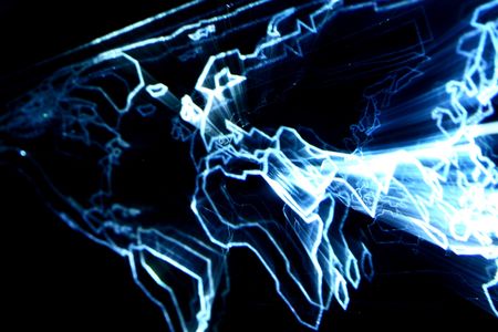 abstract map glow close up backgroundの写真素材