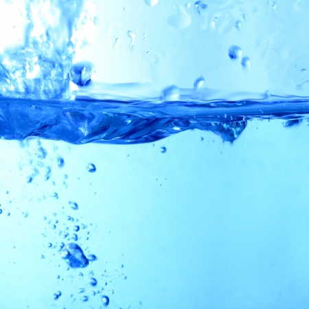 blue water splash macro close upの写真素材