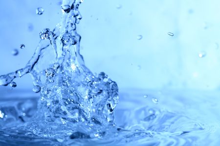water splash macro close up