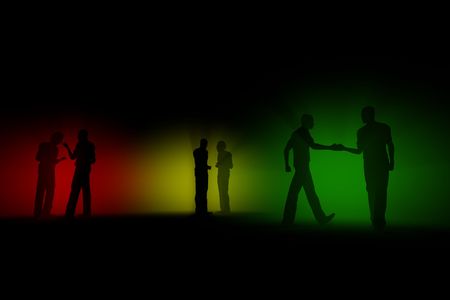 hand snake in the light 3d concept of successの写真素材