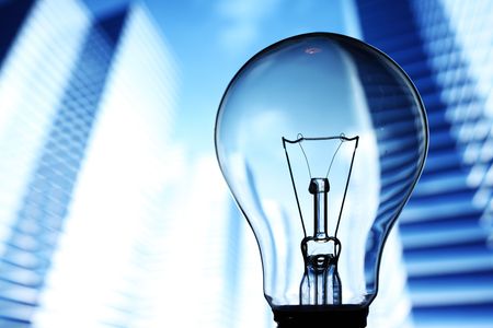 bulb on abstract background macro close