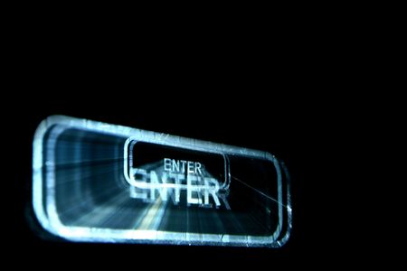 enter button abstract macro close upの写真素材