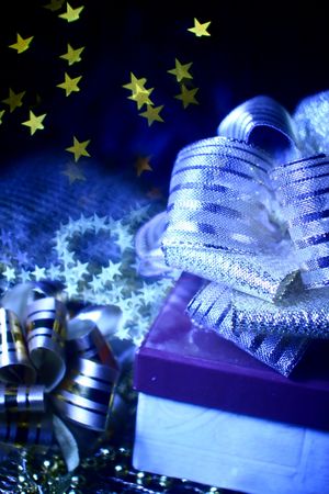 holiday gifts background warm stars の写真素材