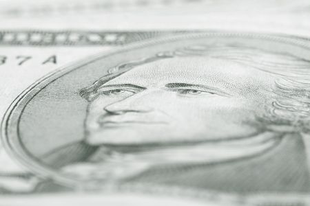 one dollar background macro close upの写真素材