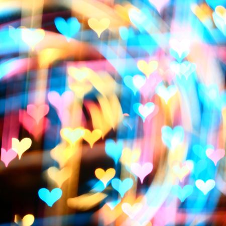 motion colored  heart abstract love backgroundの写真素材