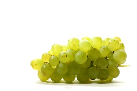 green grape isolated on white backgroundの写真素材