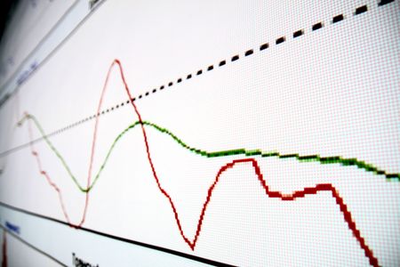 financial graph of investment growthの写真素材