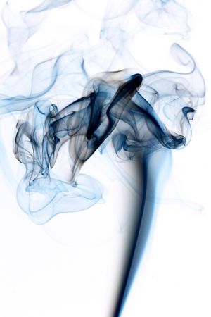 blue smoke abstract background close upの写真素材
