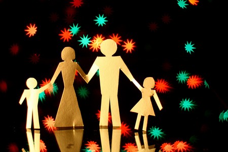 paper family in world of loveの写真素材