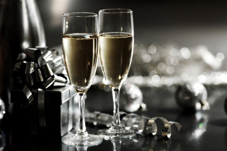  silver christmas card  macro close upの写真素材