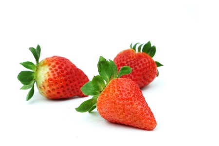 strawberry isolated on whiteの写真素材