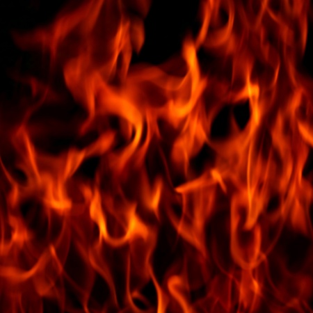 fire on black close up abstract background
