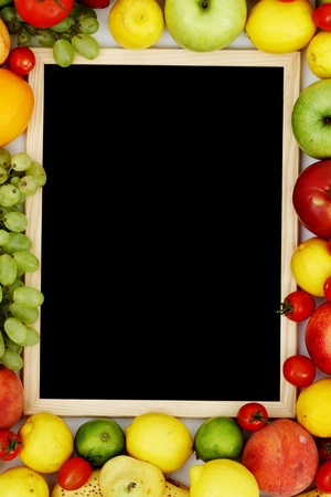 desk in big fruit pileの写真素材