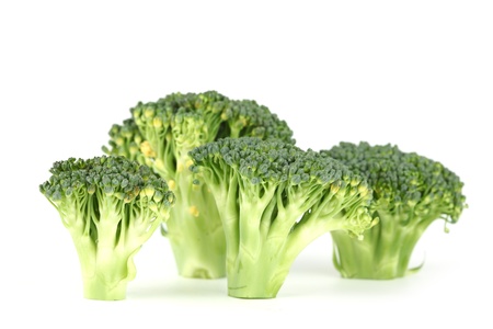 broccoli isolated on white backgroundの写真素材