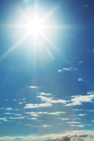 blue sunny sky close backgroundの写真素材